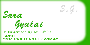 sara gyulai business card